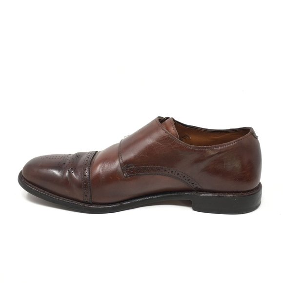 Men\'s Allen Edmonds St John\'s Double Monk Strap Loafers Shoes Size 10 Brown main image 8